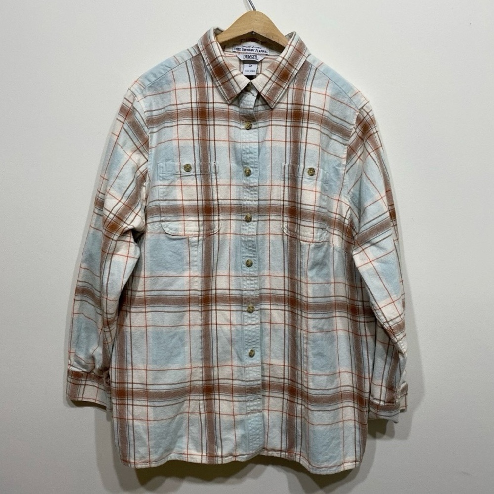 Duluth Trading Womens Plaid Flannel Legendary Movement Free Swingin Size 2X Gorp